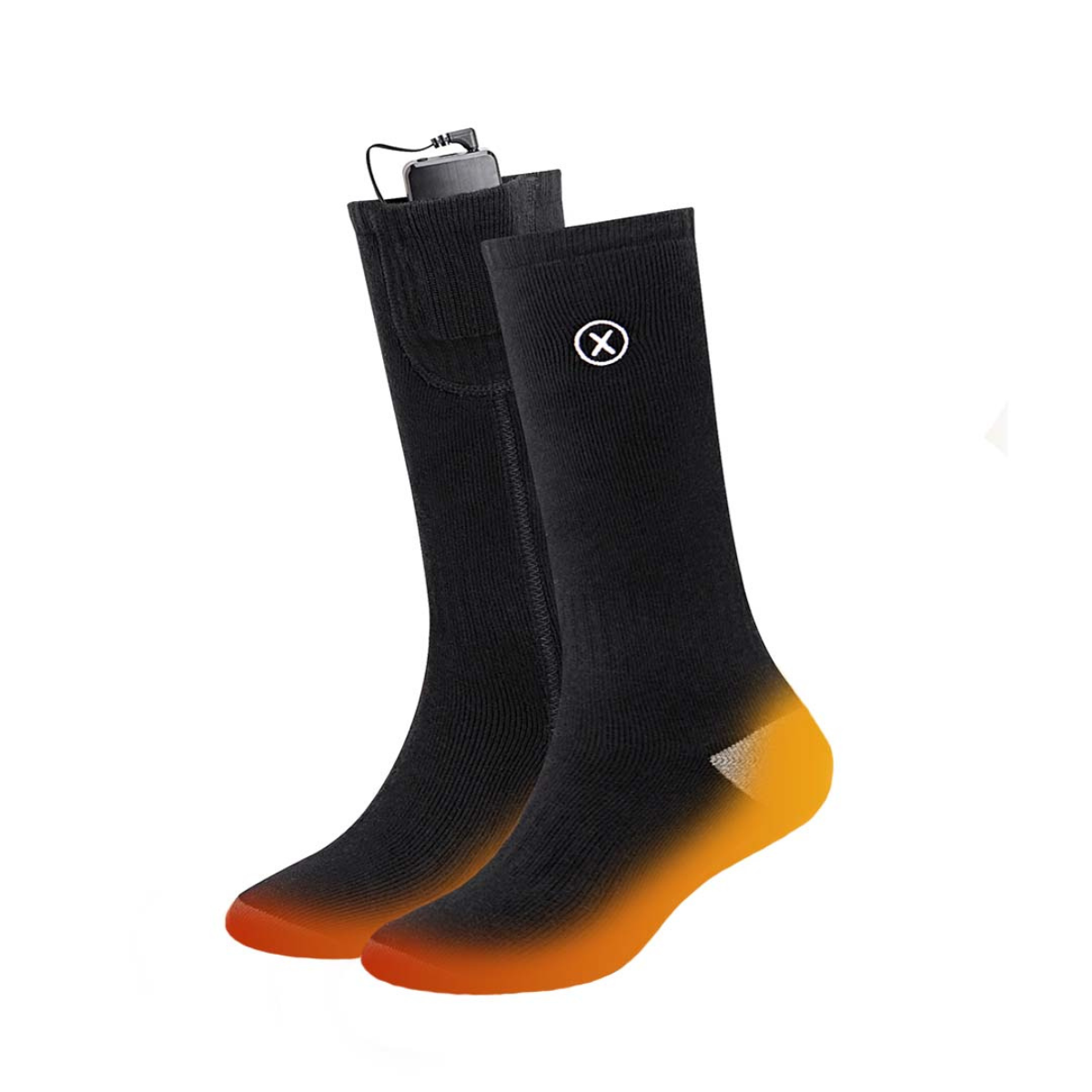 Black Rechargeable Thermal Heated Socks